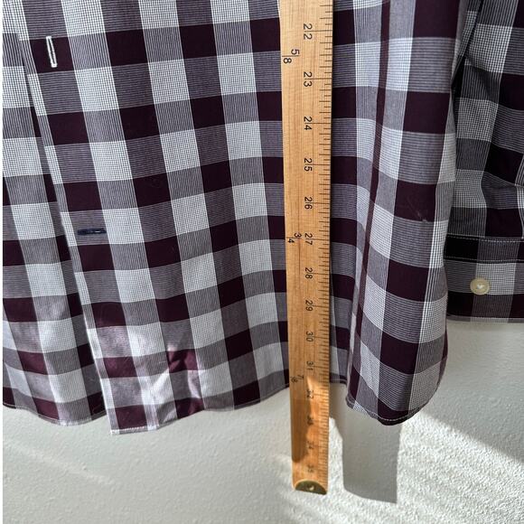 Banana Republic Men's Camden Fit Purple & White Plaid Button Shirt XL - Picture 14 of 14